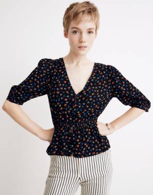petite smock tops