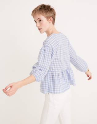 gingham peplum