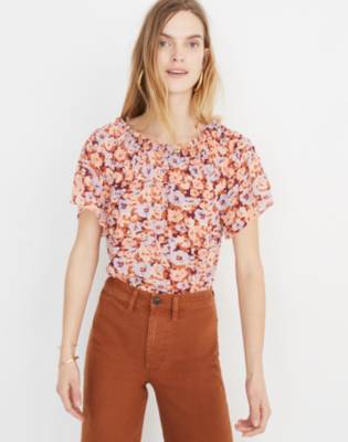 madewell smocked top