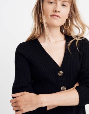 madewell shrunken ribbed cardigan