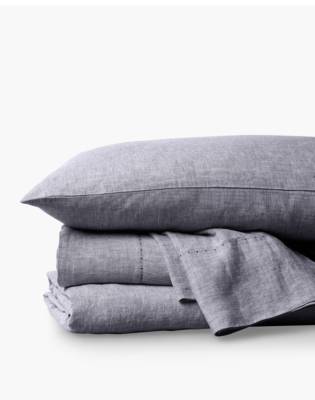 Coyuchi Organic Linen Chambray Full Queen Duvet Cover