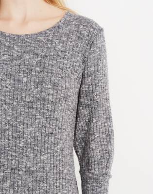 madewell bubble sleeve sweatshirt dress