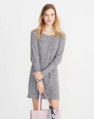 madewell bubble sleeve sweatshirt dress