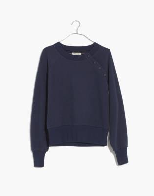 madewell button detail sweatshirt