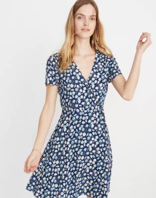 madewell floral wrap dress