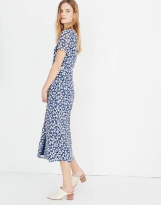 midi wrap floral dress