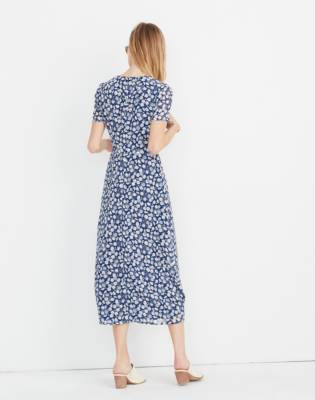 madewell floral wrap dress