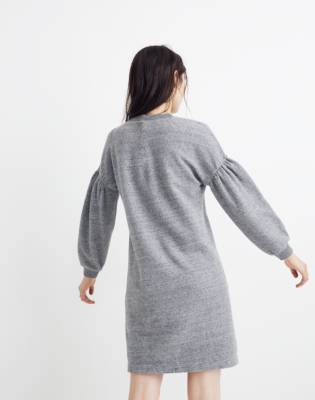 madewell bubble sleeve sweatshirt dress