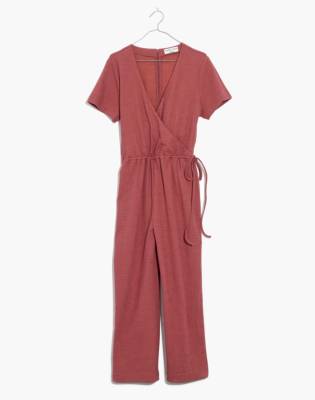 short sleeve wrap jumpsuit