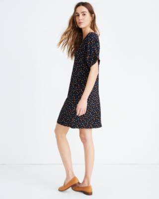 madewell floral button front easy dress