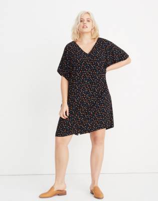 madewell floral button front easy dress