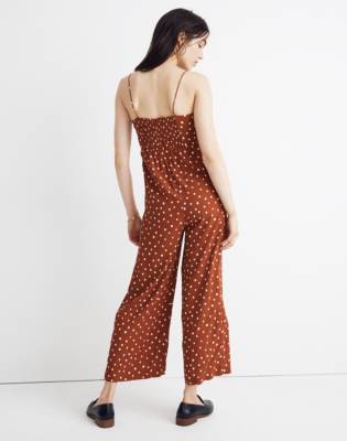 madewell ruched wide leg jumpsuit