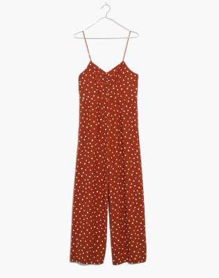 madewell ruched wide leg jumpsuit