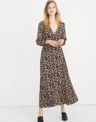 madewell floral wrap dress