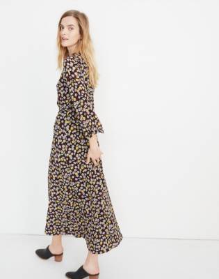 madewell floral wrap dress