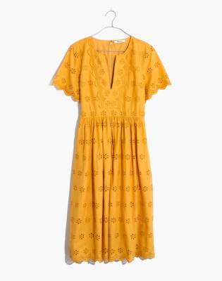 madewell scallop eyelet dress