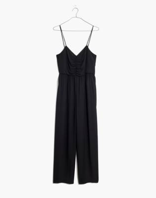 madewell ruched wide leg jumpsuit