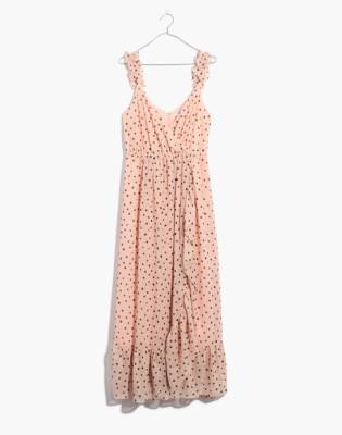 madewell bianca ruffle wrap dress