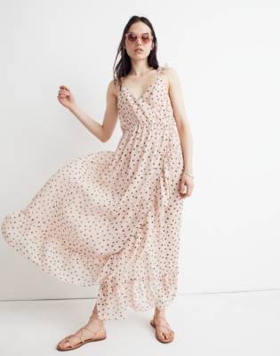 madewell ruffle strap dress