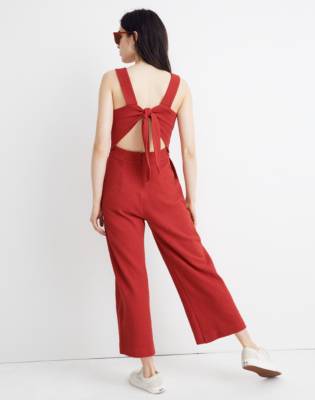 madewell bow back jumpsuit