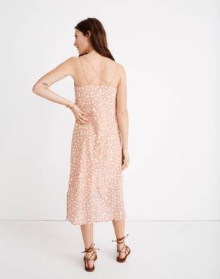 madewell silk slip dress