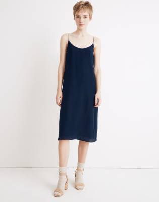 madewell silk slip dress