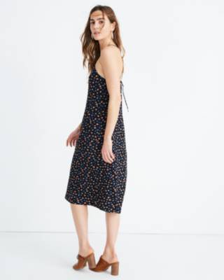 tie back slip dress