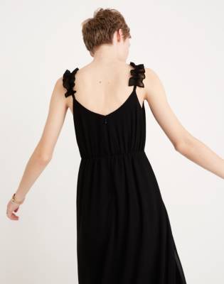 madewell ruffle strap wrap dress