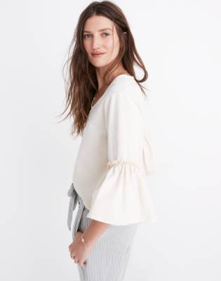 ruffle shoulder top