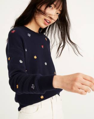 madewell embroidered sweatshirt