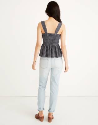 madewell striped peplum top