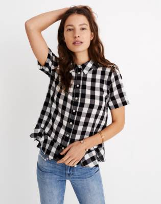 gingham peplum