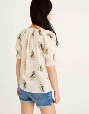 madewell smocked top