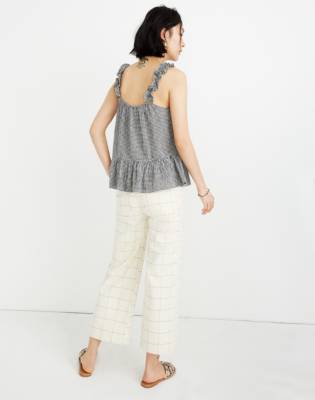 madewell ruffle strap cami top