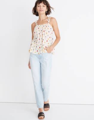 madewell ruffle strap cami top
