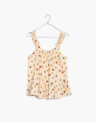 madewell ruffle strap cami top