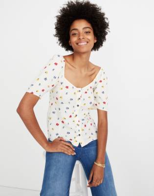 madewell flower sweatshirt