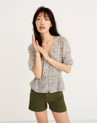 madewell smocked top