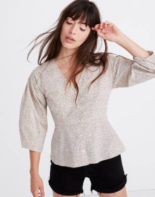 madewell peplum top