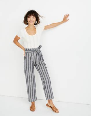 madewell denim paperbag pants