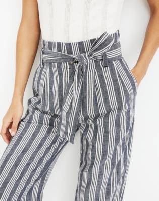 paper bag striped pants