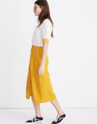 button down midi skirt with pockets