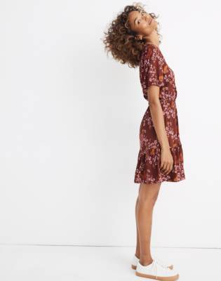 madewell floral wrap dress