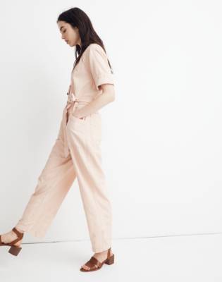 madewell topstitched coverall jumpsuit