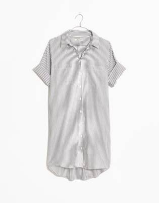 madewell white shirt dress