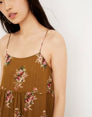 madewell cami tier midi dress