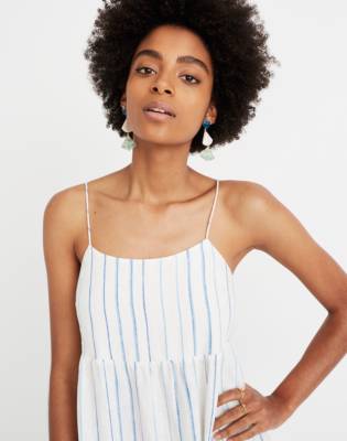 madewell cami tier midi dress