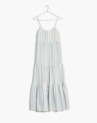 madewell cami tier midi dress