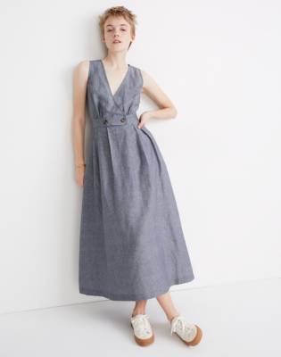 grey wrap midi dress