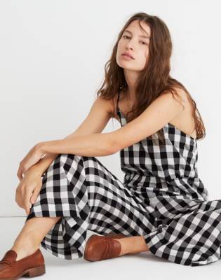 madewell gingham jumpsuit